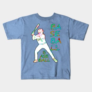 Baseball meets Flower Power Kids T-Shirt